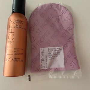 St Tropez Self Tan Mousse + Mitt Bundle Instant Glow Bronzing Set NEW